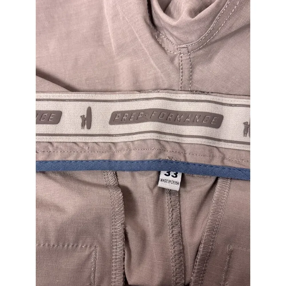Johnnie O Prep Formance Shorts 33 Mens Gray Performance